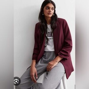 Ann Taylor Factory Blazer Crunched 3/4 sleeves size 6